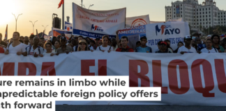 An International Workers’ Day demonstration on May 1, 2026, in Havana includes a protest of the ongoing U.S. blockade of oil to Cuba. Anadolu/Anadolu via Getty Images